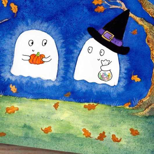 Cute Halloween briefkaart van Nicole Janes