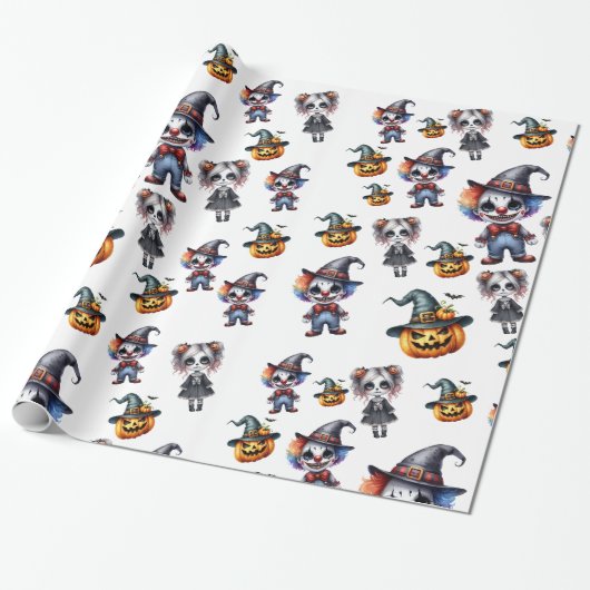 Cute Halloween Cadeaupapier (Uitgerold)