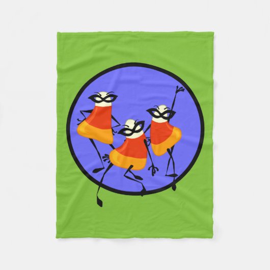 CUTE HALLOWEEN CANDY CORN FLEECE BLANKET DEKEN (Voorkant)