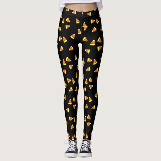 Cute Halloween Candy Corn Leggings (Voorkant)
