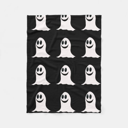 Cute Halloween Cartoon Ghost Fleece Deken (Voorkant)