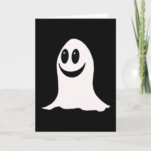 Cute Halloween Cartoon Ghost Kaart (Voorkant)