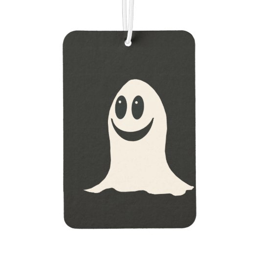 Cute Halloween Cartoon Ghost Luchtverfrisser (Achterkant)