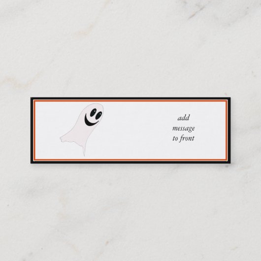 Cute Halloween Cartoon Ghost Mini Visitekaartje (Voorkant)