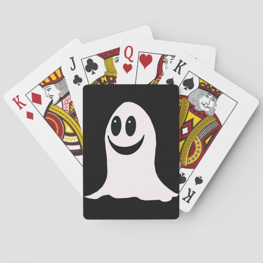 Cute Halloween Cartoon Ghost Pokerkaarten (Achterkant)