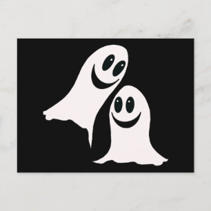 Cute Halloween Cartoon Ghosts Briefkaart