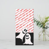 Cute Halloween Cartoon Ghosts Feestdagenkaart (Staand voorkant)