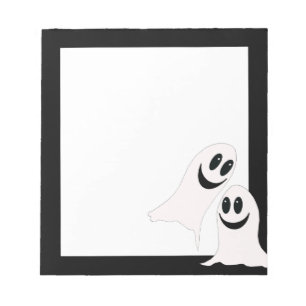 Cute Halloween Cartoon Ghosts Notitieblok
