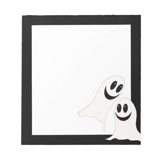 Cute Halloween Cartoon Ghosts Notitieblok (Voorkant)