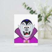 Cute Halloween Cartoon Vampire Briefkaart (Staand voorkant)