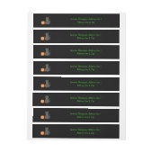 Cute Halloween Cat and Pumpkin Custom Adreslabel Wikkel (Vel)