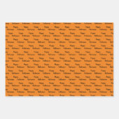 Cute Halloween Cat and Pumpkin Custom Inpakpapier Vel (Voorkant 2)