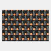 Cute Halloween Cat and Pumpkin Custom Inpakpapier Vel (Voorkant)