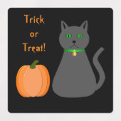 Cute Halloween Cat and Pumpkin Custom Labels (Design 2)