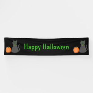 Cute Halloween Cat and Pumpkin Custom Party Spandoek
