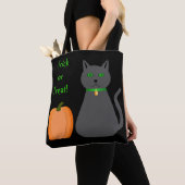 Cute Halloween Cat and Pumpkin Double Side Print Tote Bag (Dichtbij)