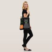 Cute Halloween Cat and Pumpkin Double Side Print Tote Bag (Op model)