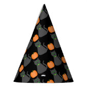 Cute Halloween Cat and Pumpkin Patterned Feesthoedjes (Links)