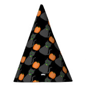 Cute Halloween Cat and Pumpkin Patterned Feesthoedjes (Rechts)