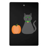 Cute Halloween Cat and Pumpkin Patterned Mini Klembord (Achterkant)
