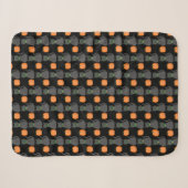Cute Halloween Cat and Pumpkin Patterned Sherpa Deken (Voorkant (horizontaal))