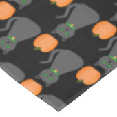Cute Halloween Cat and Pumpkin Patterned Tafelkleed (Gekanteld)