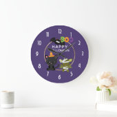 Cute Halloween Cat, Bat & Mummy Boo Grote Klok (Huis)