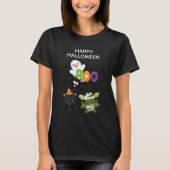 Cute Halloween Cat, Bat & Mummy Boo T-shirt (Voorkant)
