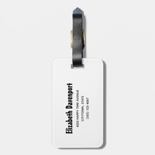 Cute Halloween Cat, Bat, Mummy & Ghost Bagagelabel (Achterkant verticaal)