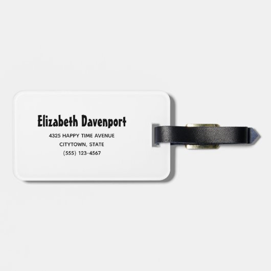 Cute Halloween Cat, Bat, Mummy & Ghost Bagagelabel (Achterkant horizontaal)