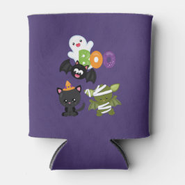 Cute Halloween Cat, Bat, Mummy & Ghost Blikjeskoeler