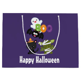 Cute Halloween Cat, Bat, Mummy & Ghost Groot Cadeauzakje