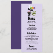 Cute Halloween Cat, Bat, Mummy & Ghost Kaart (Voorkant / Achterkant)