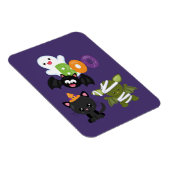Cute Halloween Cat, Bat, Mummy & Ghost Magneet (Rechterzijde)