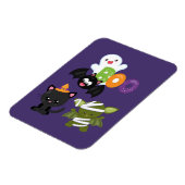 Cute Halloween Cat, Bat, Mummy & Ghost Magneet (Linkerzijde)