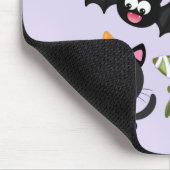 Cute Halloween Cat, Bat, Mummy & Ghost Muismat (Hoek)