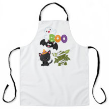 Cute Halloween Cat, Bat, Mummy & Ghost