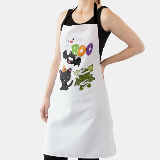 Cute Halloween Cat, Bat, Mummy & Ghost Schort (Insitu)