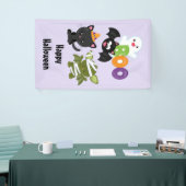 Cute Halloween Cat, Bat, Mummy & Ghost Spandoek (Beurs)