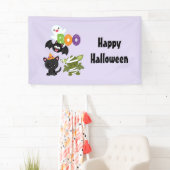 Cute Halloween Cat, Bat, Mummy & Ghost Spandoek (Insitu)
