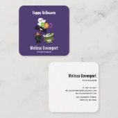 Cute Halloween Cat, Bat, Mummy & Ghost Vierkante Visitekaartje (Voorkant / Achterkant)