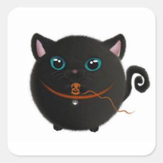 Cute Halloween Cat Borb Sticker