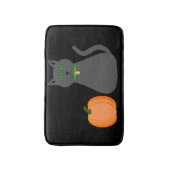 Cute Halloween Cat en Pumpkin Badmat (Voorkant Verticaal)