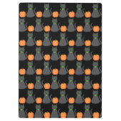 Cute Halloween Cat en Pumpkin Klembord (Achterkant)