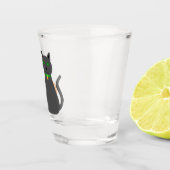 Cute Halloween Cat en Pumpkin Shot Glas (Rechts)