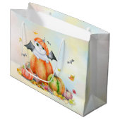 Cute Halloween Cat in Pumpkin Groot Cadeauzakje (Voorkant Gekanteld)