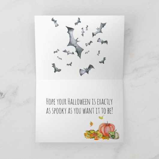 Cute Halloween Cat in Pumpkin Kaart (Binnen)