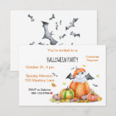 Cute Halloween Cat in Pumpkin Kaart (Voorkant / Achterkant)