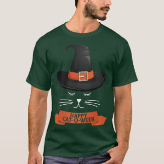 Cute Halloween Cat in Witchs Pet Sleepy Kitty Cat T-shirt