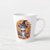 Cute Halloween Cat Latte Mok (Rechts)